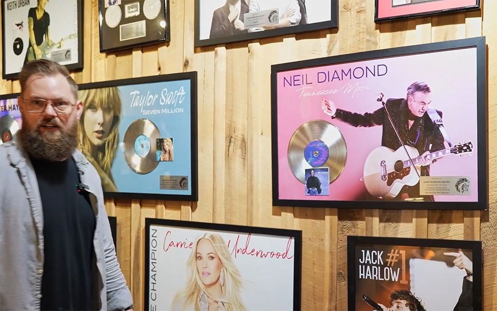 Gold records at Dark Horse studios