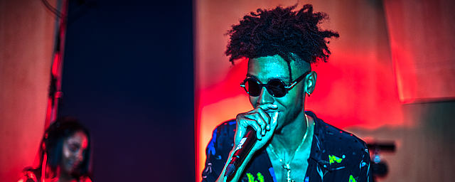 Masego live at Metropolis studios with the MTP 550 DM reference microphone