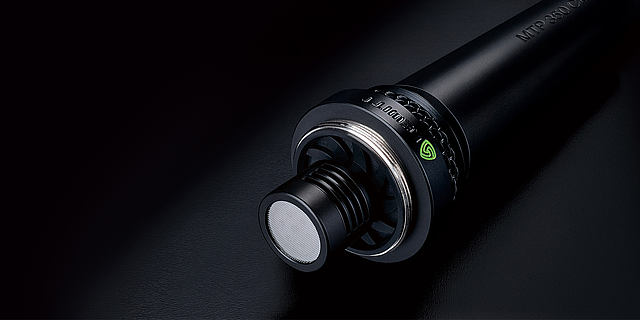 This image shows the MTP 350 CM handheld condenser microphone on black background