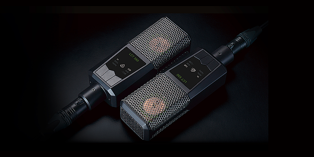 This image shows a matched pair of the LCT 550 cardioid condenser microphone.