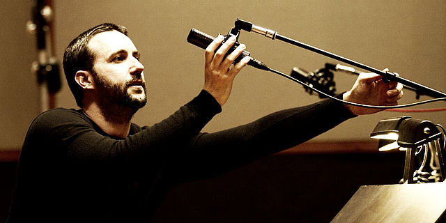 Jason La Rocca with his LCT 640 studio condenser microphone
