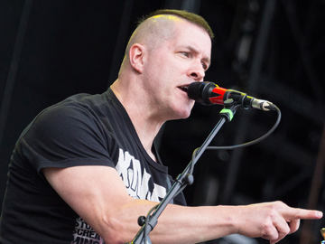 This image shows Annihilator performing with LEWITT microphones