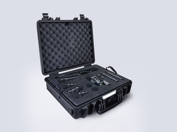 This image shows the DTP Beat Kit Pro 7 drum microphone package in its case